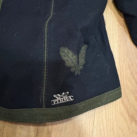 Vintage Austrian Loden Wool Blazer – Cropped Pure Wool Jacket EU 36 - Picture 4 of 7